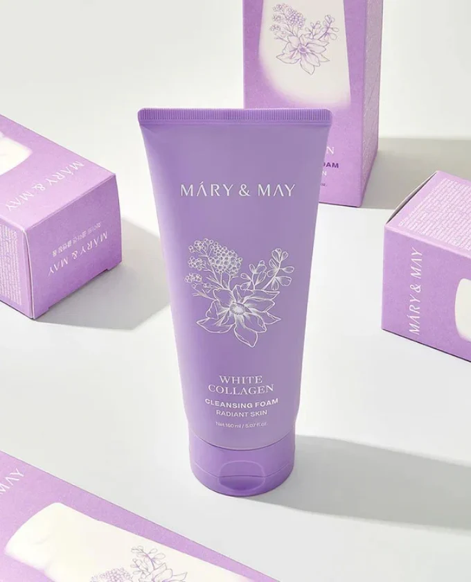 Mary & May White Collagen Cleansing Foam 150mL - Image 2