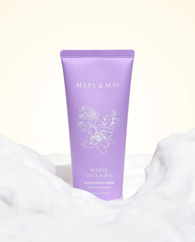 Mary & May White Collagen Cleansing Foam 150mL - Image 3