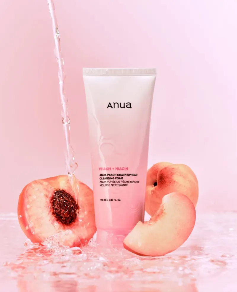 Anua Peach Niacin Spread Cleansing Foam (150ml) - Image 2