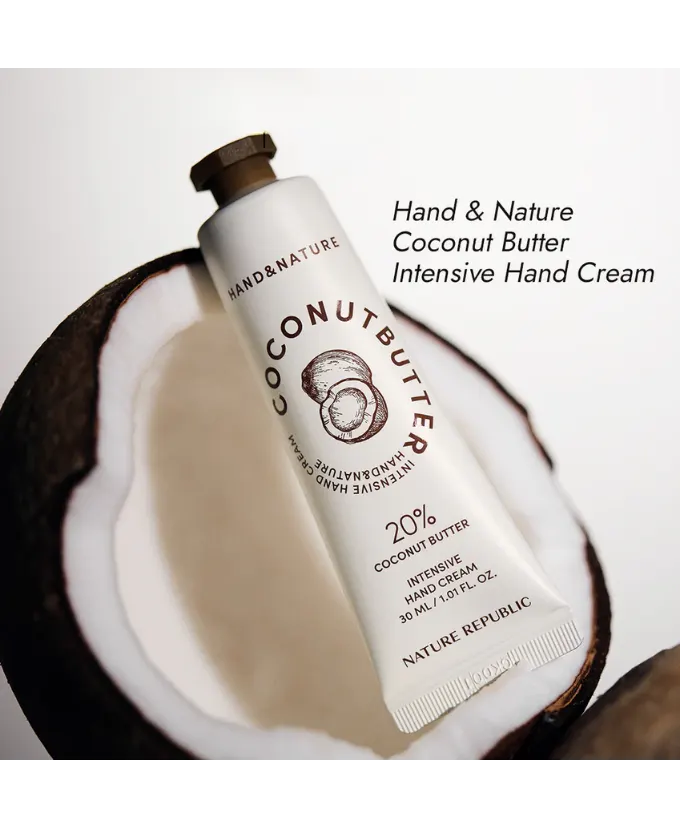 Nature Republic Hand & Nature Coconut Butter Intensive Hand Cream 30ml - Image 4