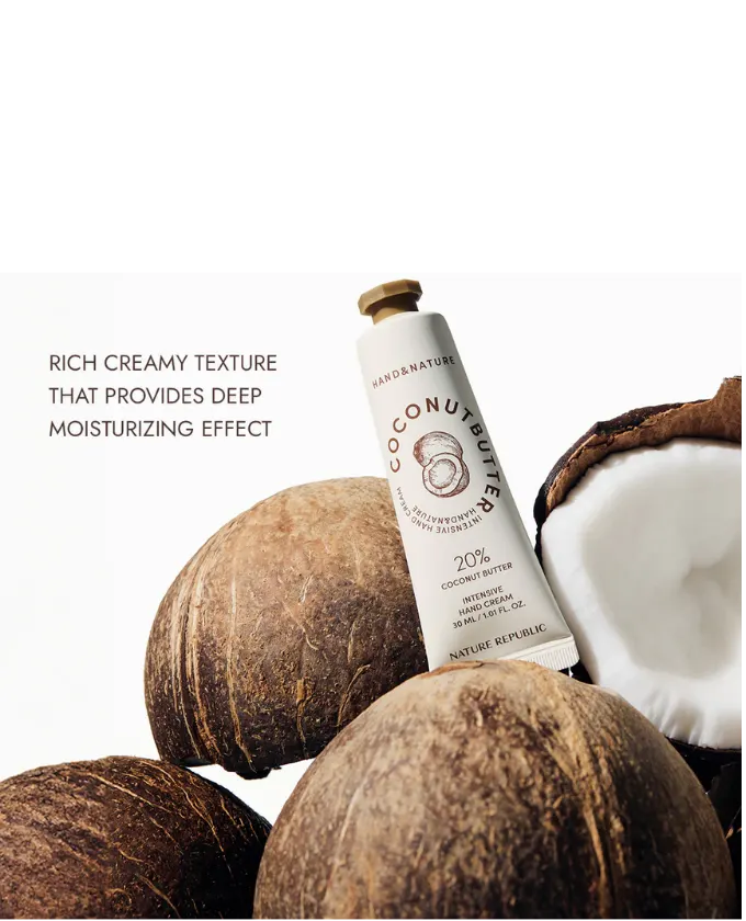 Nature Republic Hand & Nature Coconut Butter Intensive Hand Cream 30ml - Image 2
