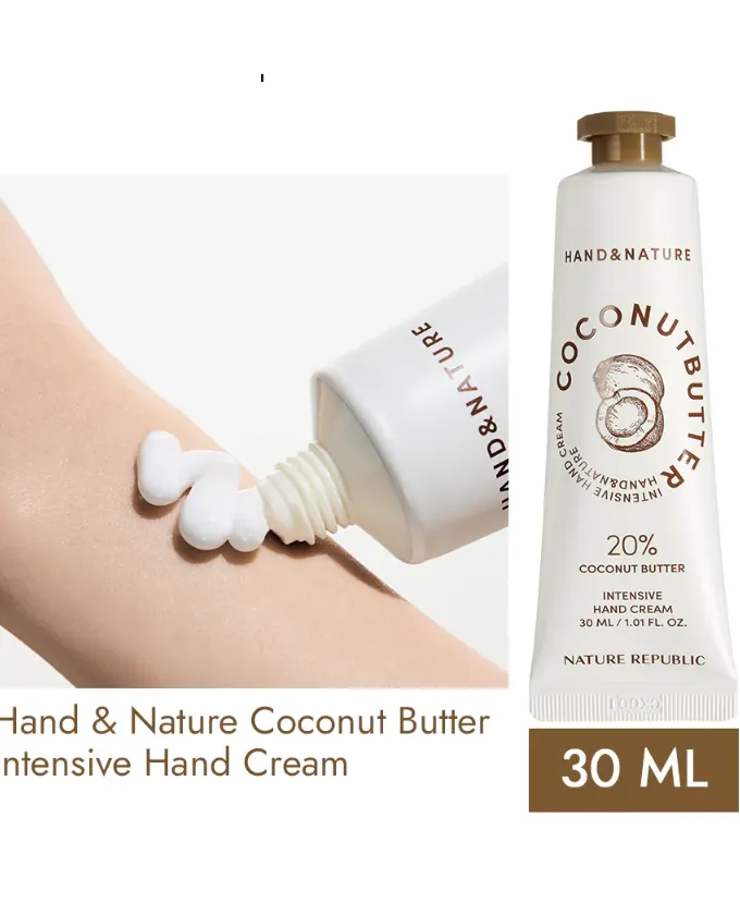 Nature Republic Hand & Nature Coconut Butter Intensive Hand Cream 30ml - Image 3